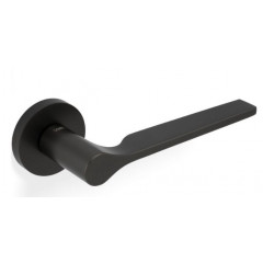Valli H1062 Lever Handles on Round Rose in Dark Matt Bronze