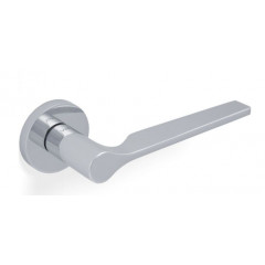 Valli H1062 Lever Handles on Round Rose in Polished Chrome