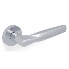 Valli H359 New York Lever Handles on Round Rose in Polished Chrome