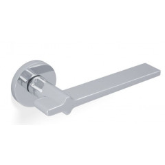 Valli H378 Lever Handles on Round Rose in Polished Chrome