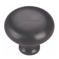 Victorian Round Cabinet Knobs Matt Black