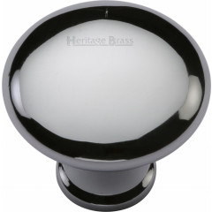 Victorian Round Cabinet Knobs Polished Chrome
