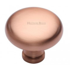 Victorian Round Cabinet Knobs Satin Rose Gold