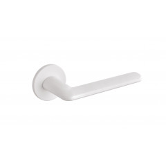 Bayliss Lever Handles On Rose in White
