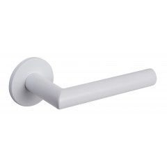 Fogarty Lever Handles On Rose in White