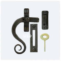 Left hand monkeytail window fastener