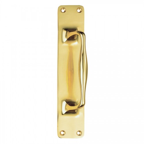 Cast Brass Pull Handle on Backplate from Cheshire Hardware Door