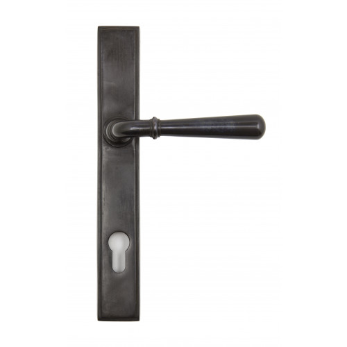 From The Anvil 91434 Newbury Lever Handles On Backplate Aged Bronze