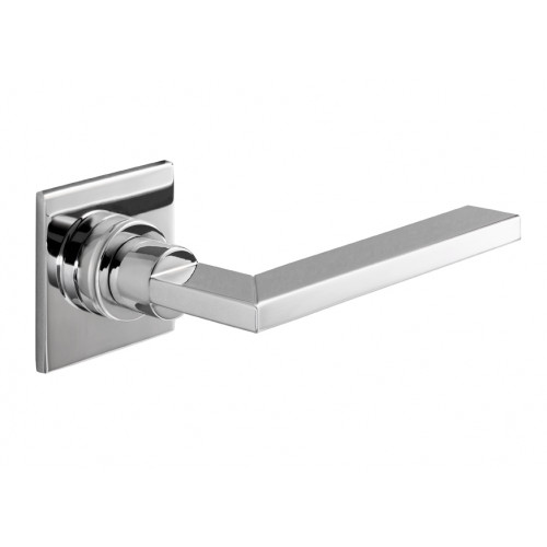 Aldaba Innova Square Blade Lever Door Handles in Polished Chrome Door