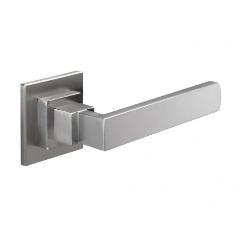 Aldaba Innova Square Lever Door Handles in Satin Nickel. Door handles