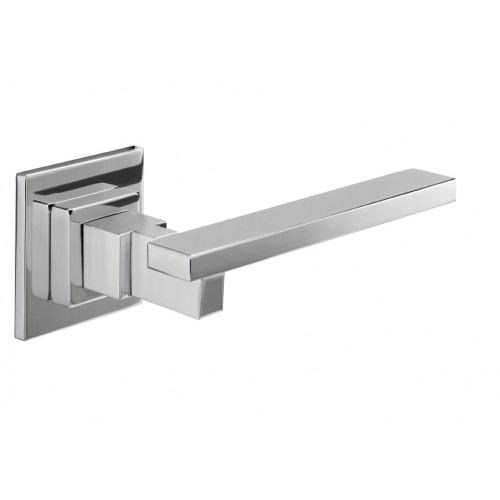 Aldaba Innova Square Flat Blade Lever Door Handles in Polished Chrome