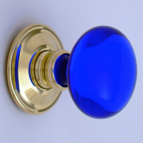 Cobalt Blue Glass Door Knobs Mortice Or Rim Door handles & door