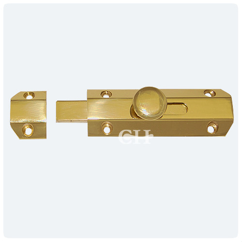 Sleek Chamfered Brass Surface Door Bolt from Cheshire Hardware Door