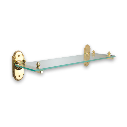 Glass Bathroom Shelf Brass Rispa