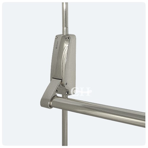 Briton 377E Double Panic Bolt Set in Silver and Stainless Steel