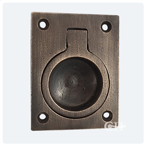 Croft 1050 Door Flush Ring Handles in Brass Bronze Chrome and Nickel