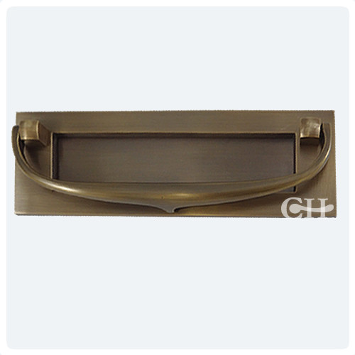 Croft 1643 Letter Plate with Knocker in Brass Bronze Chrome or Nickel