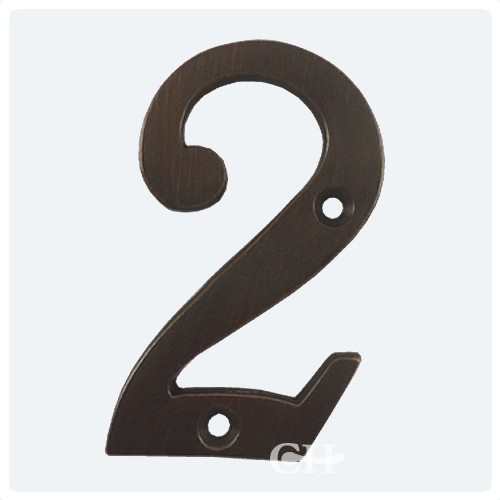 Croft 1769 Door Numerals Numbers in Brass Bronze Chrome and Nickel