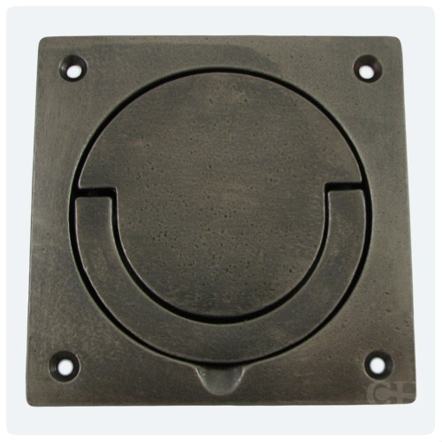 Croft 1812 1813 Squash Court Ring Flush Handle in Bronze finishes from