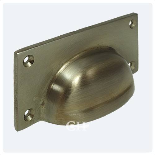 Croft 1823 Cast Drawer Cup Handles in Chrome or Nickel Finishes From