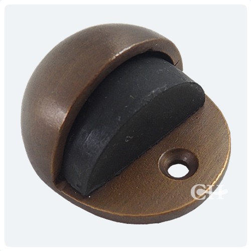Croft 1870 Hooded Floor Door Stops in Brass or Bronze Door handles