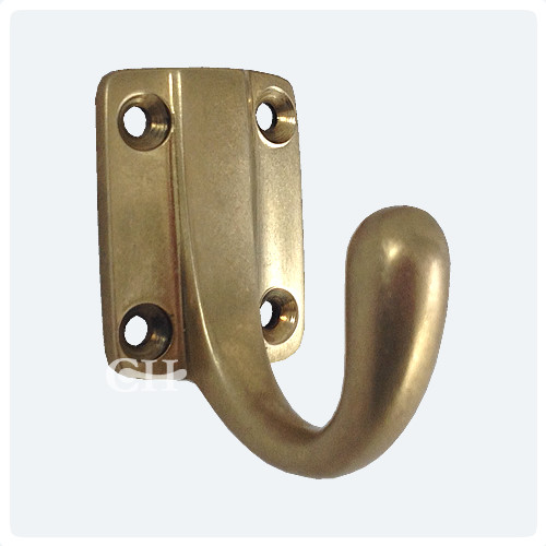 Croft 2733 Brass Chrome Nickel or Bronze Door Coat Hooks On Square Plate, Door handles & door accessories