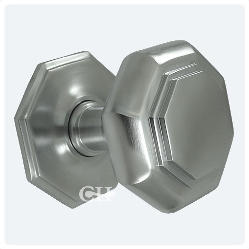 Croft 4185 Flat Octagonal Centre Door Knobs In Nickel Or Chrome