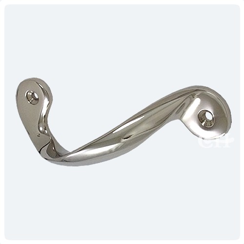 Croft 5207 Art Nouveau Twisting Cupboard Door Handles In Brass Bronze