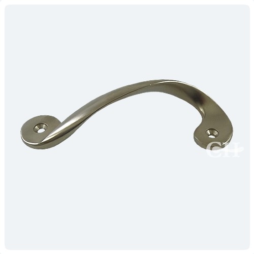 Croft 5207 Art Nouveau Twisting Cupboard Door Handles In Brass Bronze