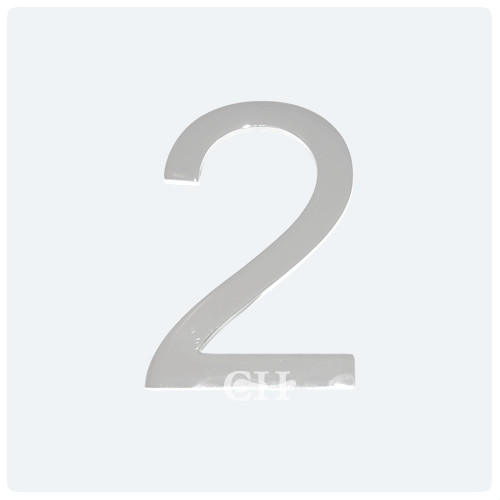 Croft Door Numeral or Door Number in Brass Nickel Chrome or Bronze