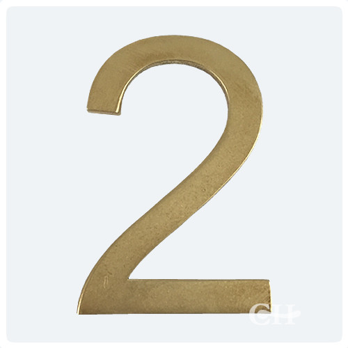 Croft Door Numeral or Door Number in Brass Nickel Chrome or Bronze