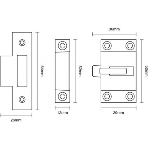Croft 2123 2124 Fanlight Window Catch in Nickel Chrome Bronze Black and