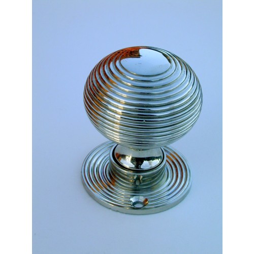 Large Beehive Door Knobs in Polished Nickel DBEE2N from Cheshire