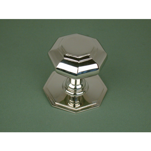 Octagonal Centre Door Knobs In Polished Nickel From Cheshire