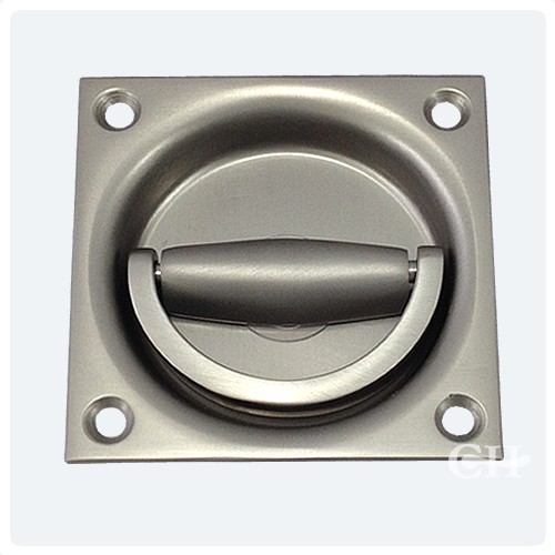 Flush Ring Door Handles in Stainless Steel Aluminium or Silver