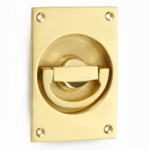 Croft 1804A Door Flush Handle in Brass or Bronze finishes from Cheshire