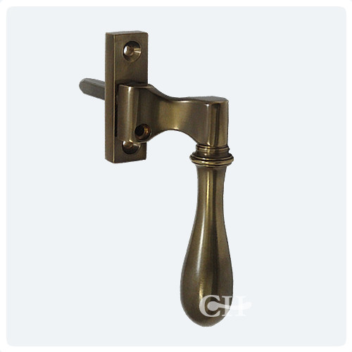 Smooth Espagnolette Window Handles in Brass Bronze Chrome or Nickel
