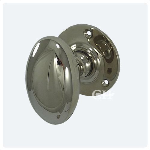 British Handmade Large Oval Mortice Rim Door Knobs in Brass Bronze Chrome or Nickel Door