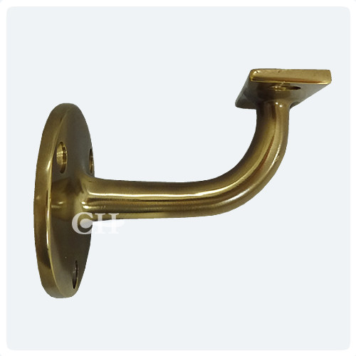 British Handmade Handrail Brackets in Nickel Chrome Brass or Bronze