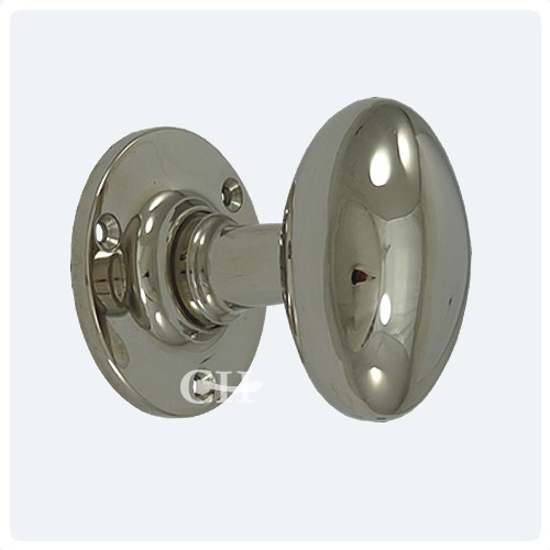 British Handmade Oval Rim Door Knobs in Brass Bronze Chrome or Nickel Door handles & door