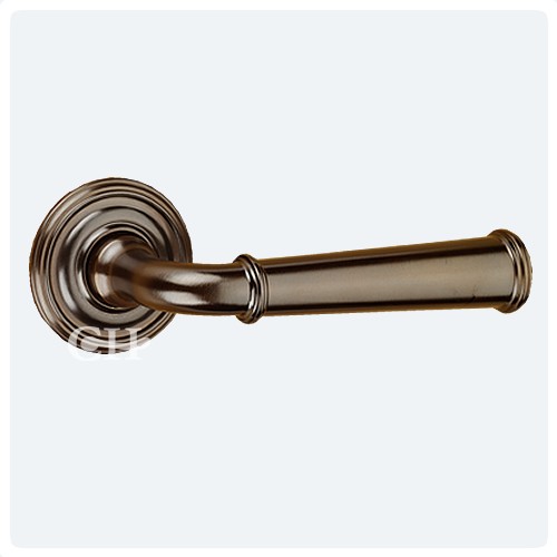 British Handmade Regency Lever Handles On Rose in Nickel Chrome Brass or Bronze Door handles