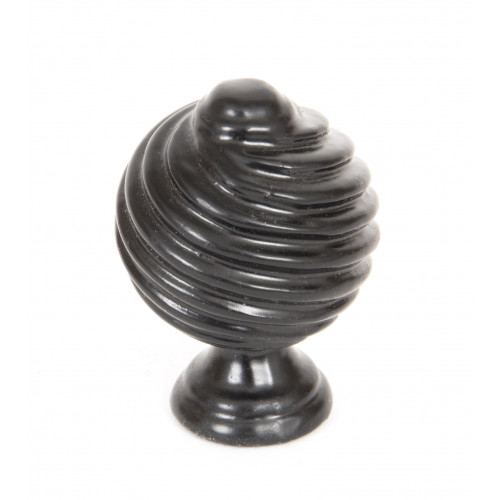 From The Anvil Swirl Iron Cupboard Knobs In Black Door handles & door
