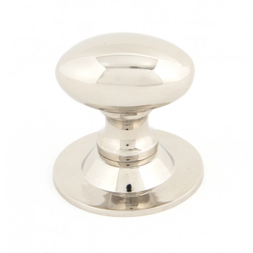 From the Anvil Oval Cupboard Knobs in Polished Nickel from Cheshire