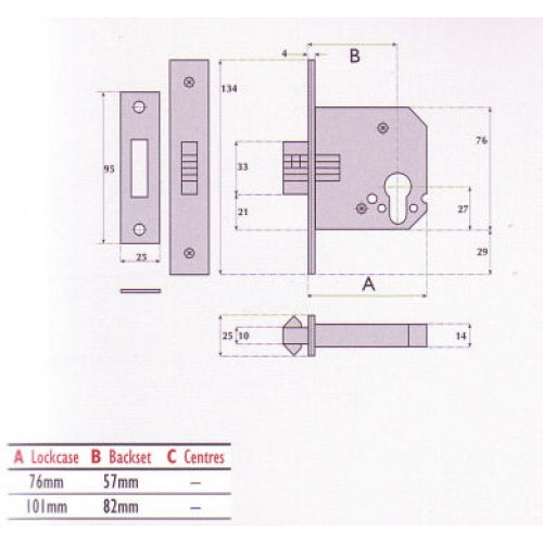 Guardian Locks Imperial Locks G7006 Euro Profile Sliding Door Locks In