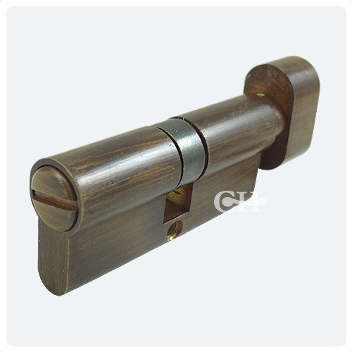 Antique Bronze Chrome Brass and Satin Euro Profile and Rim Lock