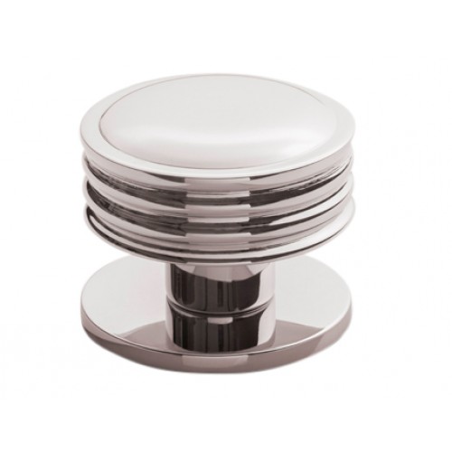 Henry Blake Fluted Large Art Deco Centre Door Knobs In Brass