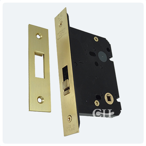 Guardian Locks Imperial G8055, Brass Sliding Door Lock