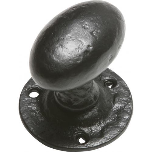 Kirkpatrick 1550 Oval Door Knobs In Black Argent or Pewter From