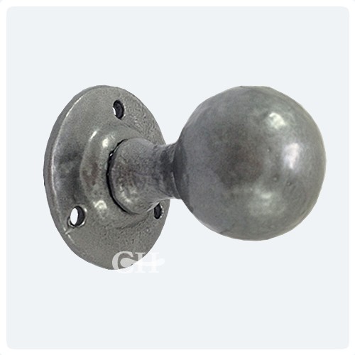 Kirkpatrick 3067 Round Door Knobs In Black Argent or Pewter Finish From Cheshire Hardware Door