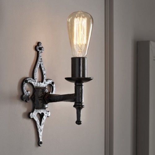 Kirkpatrick 406 Black Or Pewter Rustic Wall Lamps Door handles